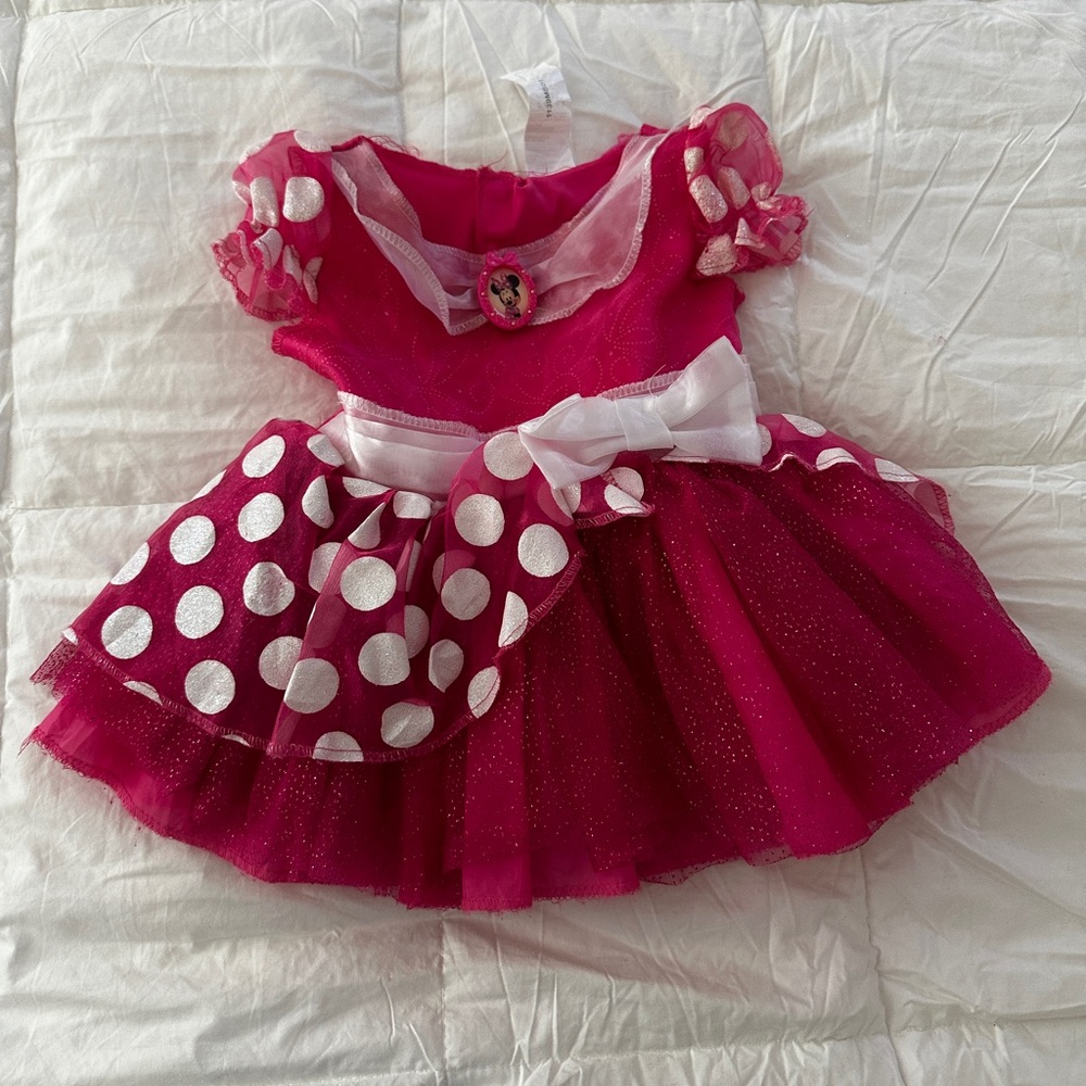 Minnie Mouse CostumeToddler Pink Polka Dot Tulle Dress